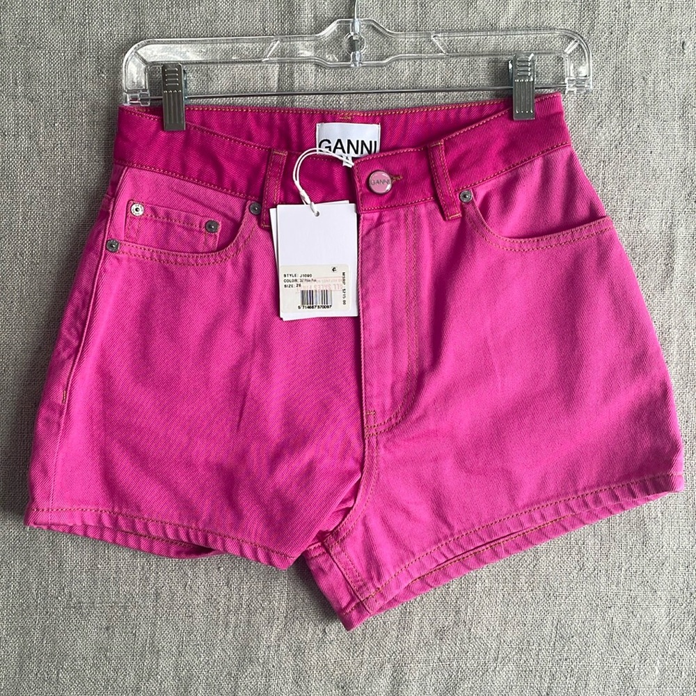 Brand new Ganni pink shorts